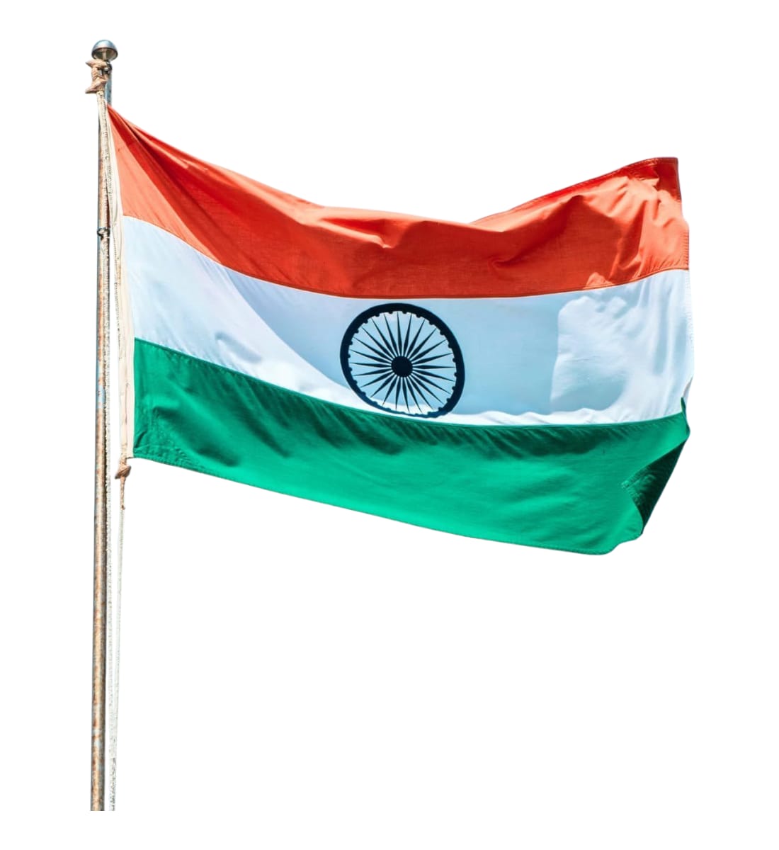 Indian National Flag 28x36 Inch - Both Side Printed, Fade Proof & Hand Stitched For Republic Day, Independence Day 